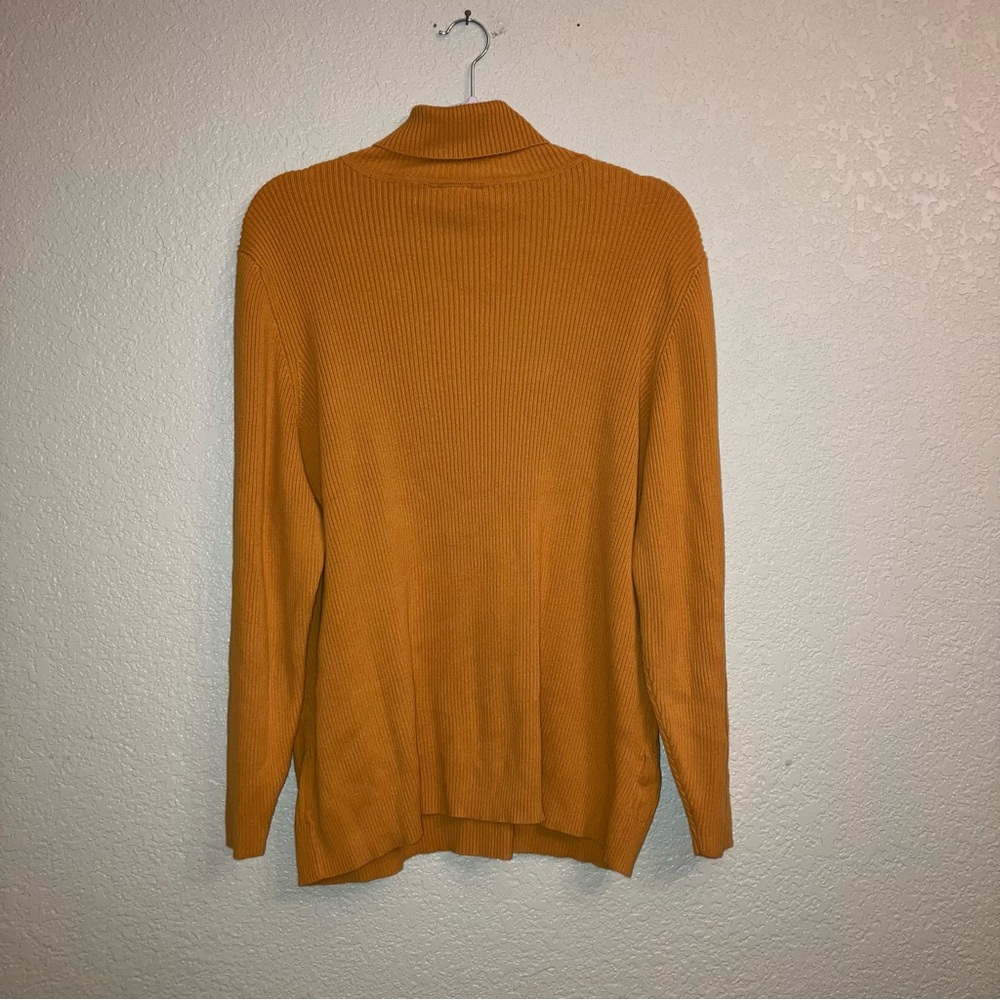 Women's Orange Turtleneck Sweater - Picture 5 of 5